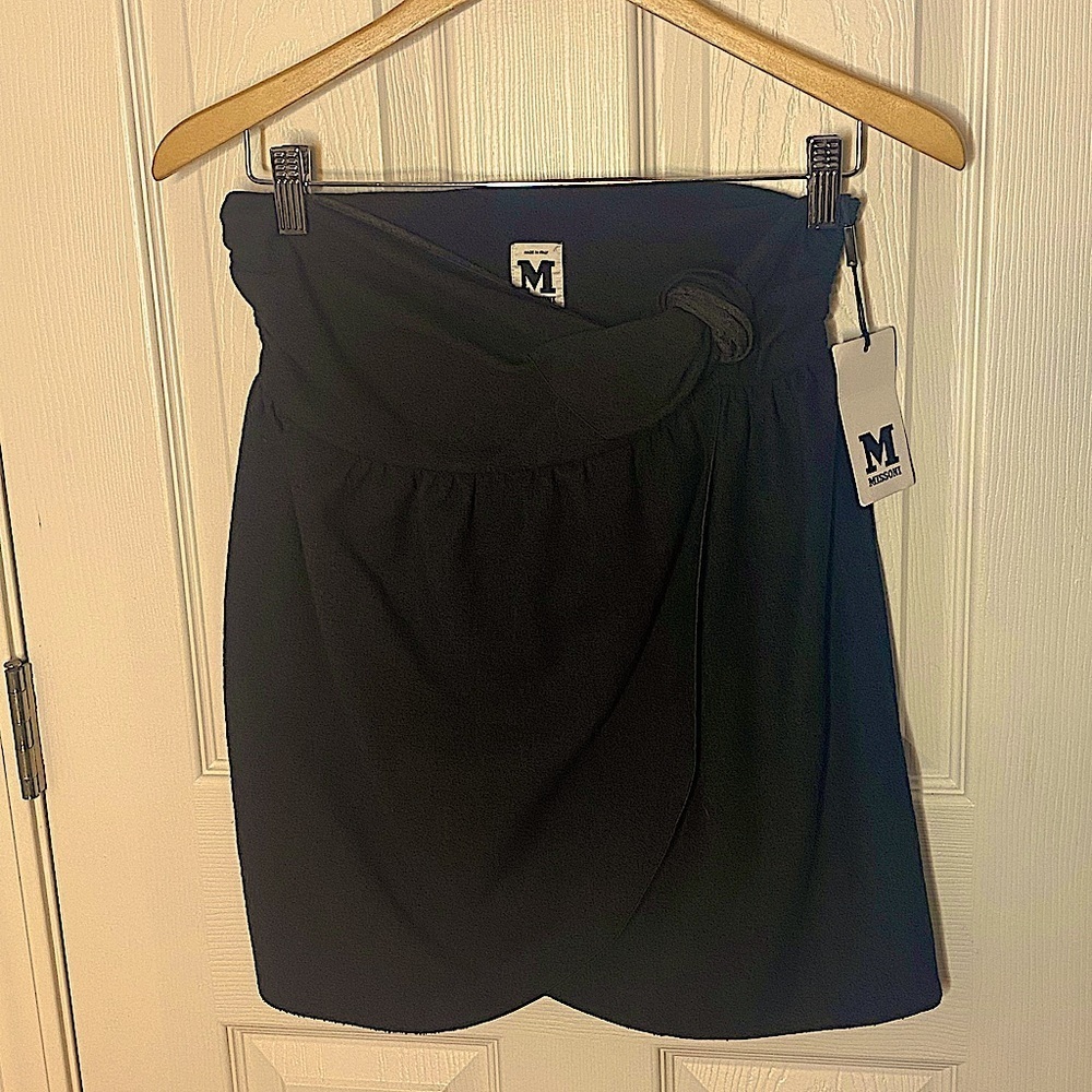 NWT Missoni Dark Gray Wool Skirt with Bow - Picture 2 of 9